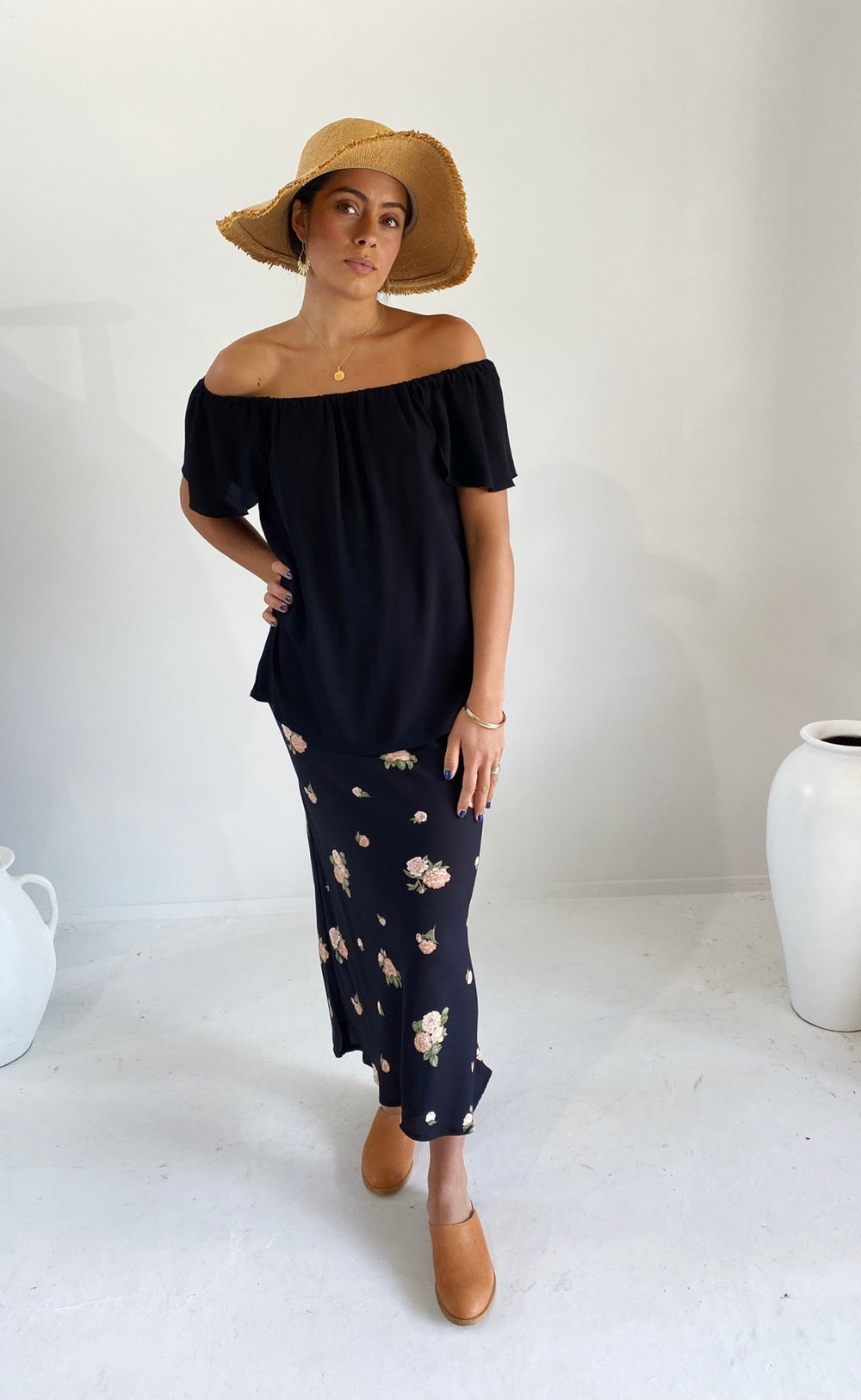 Elope Top Black Crepe
