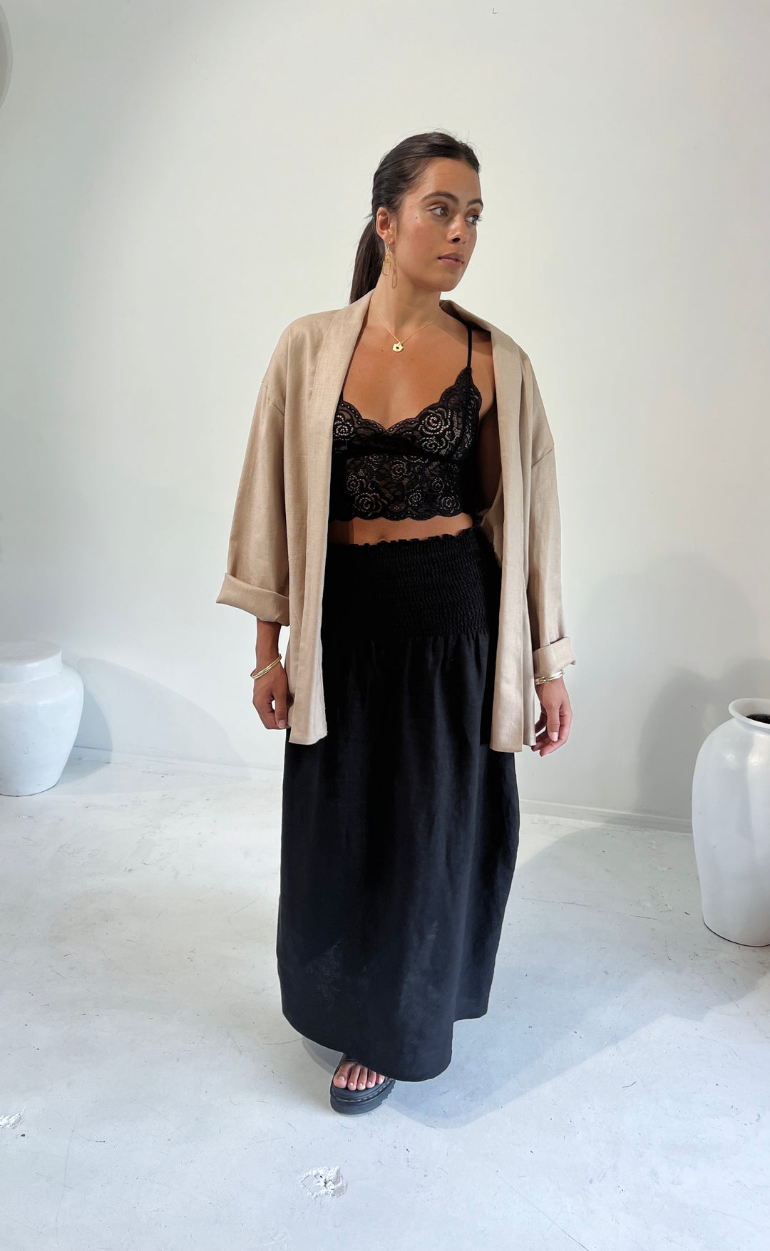 Obe Jacket Biscotti Linen