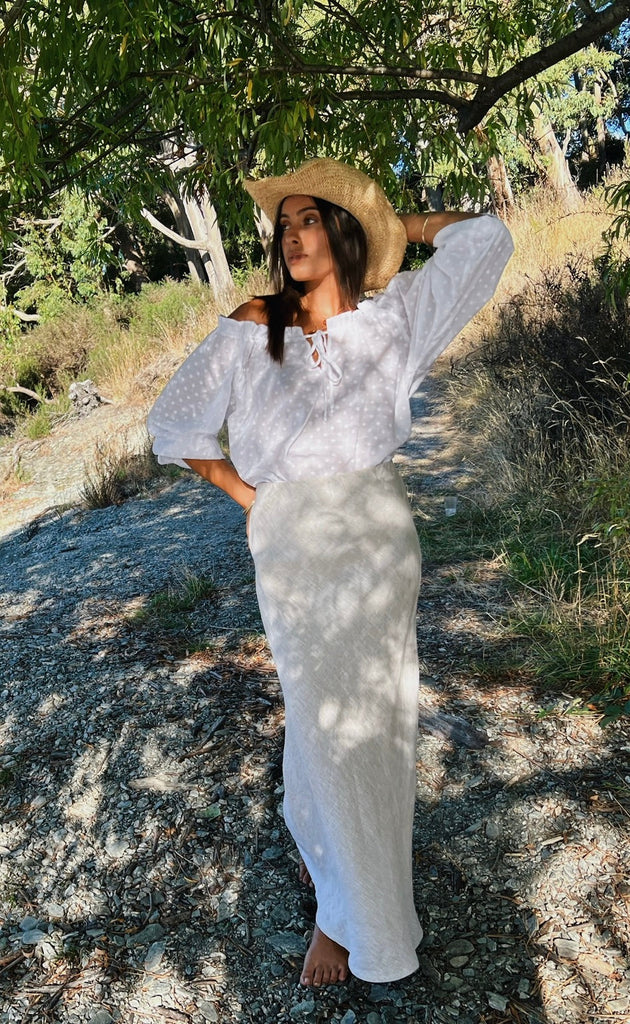 Hemp cotton maxi top skirt