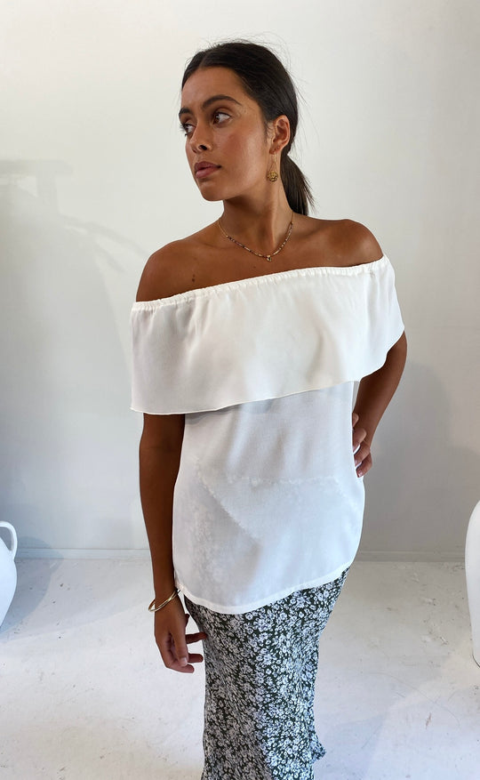 Elope Top Ivory Crepe