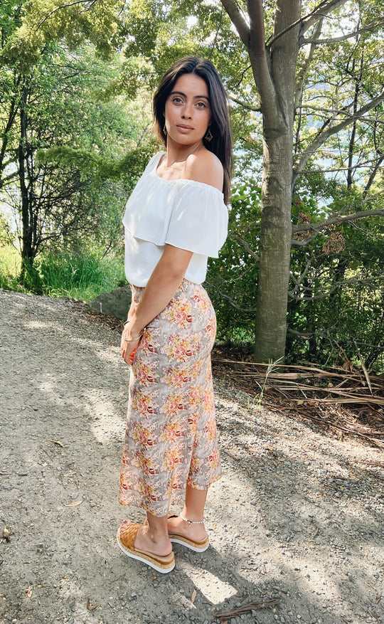 Bias Skirt Peony Vintage
