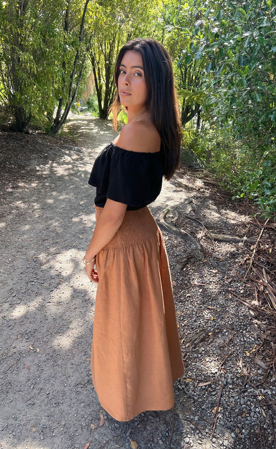 Temple Skirt Chai Linen