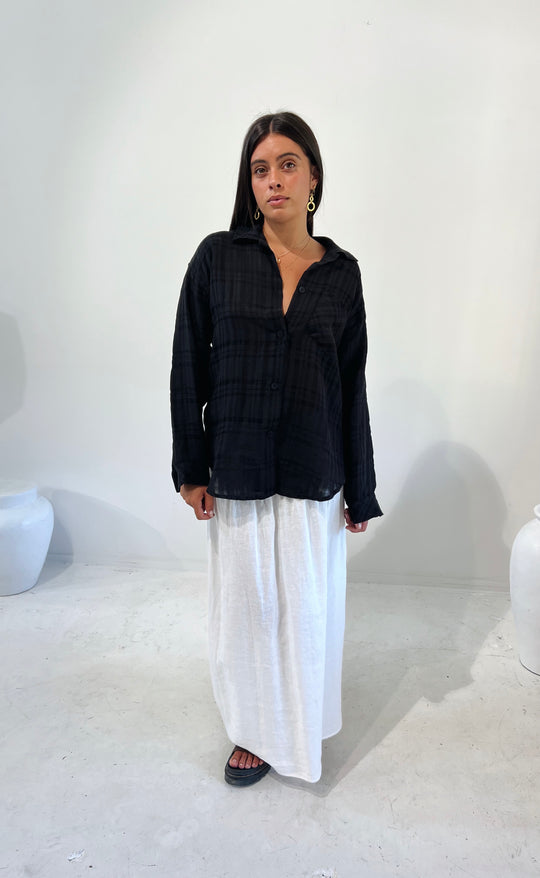 Honey Shirt Black Textured