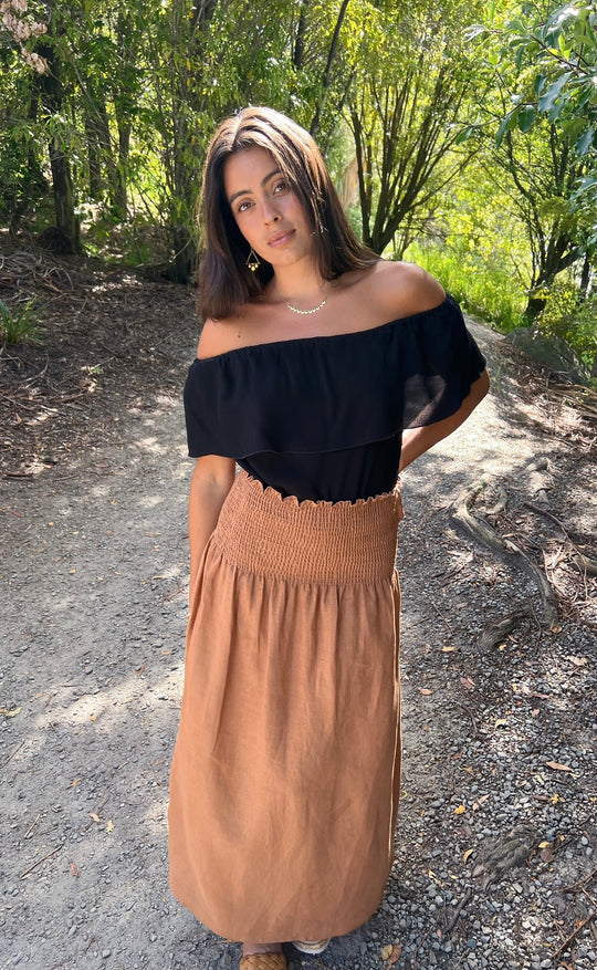 Temple Skirt Chai Linen