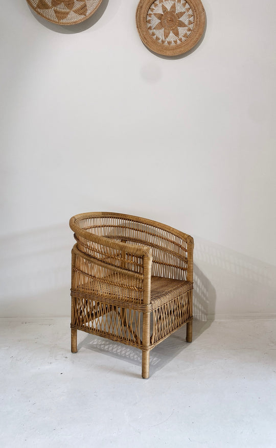 Malawi Woven Cane Chair Single