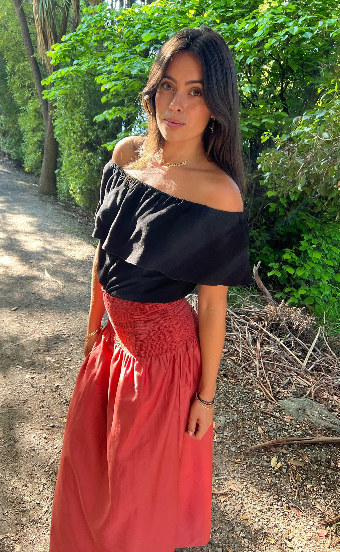 Elope Top Black Crepe