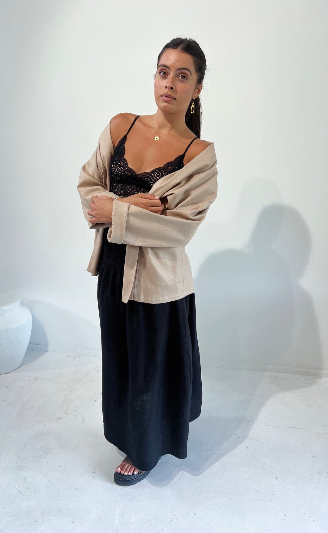 Obe Jacket Biscotti Linen