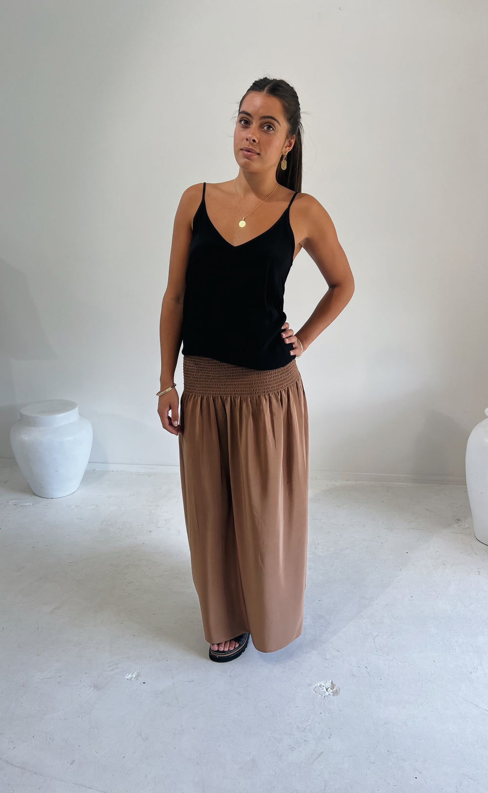 Vittori Top Black Crepe