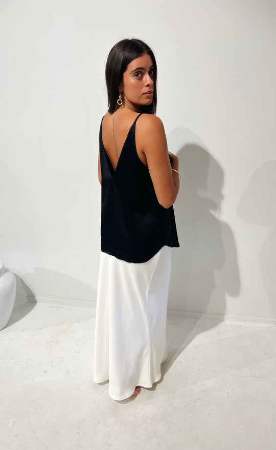 Bias Maxi Skirt Ivory