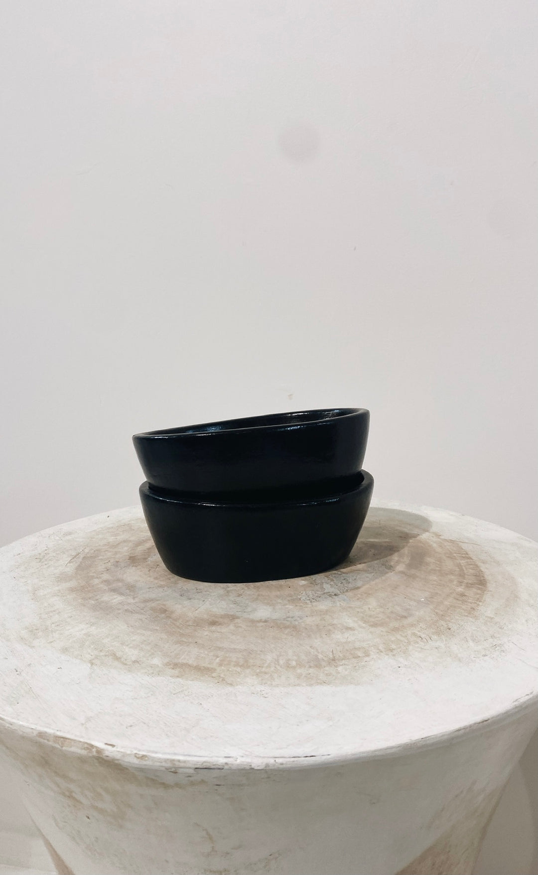 Lombok Oval Butter Pot Small Black