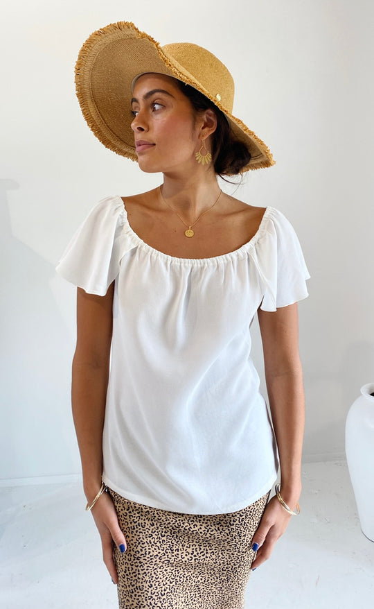 Elope Top Ivory Crepe