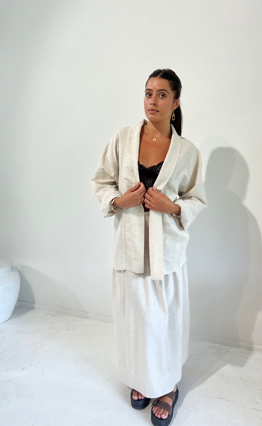 Obe Jacket Natural Linen