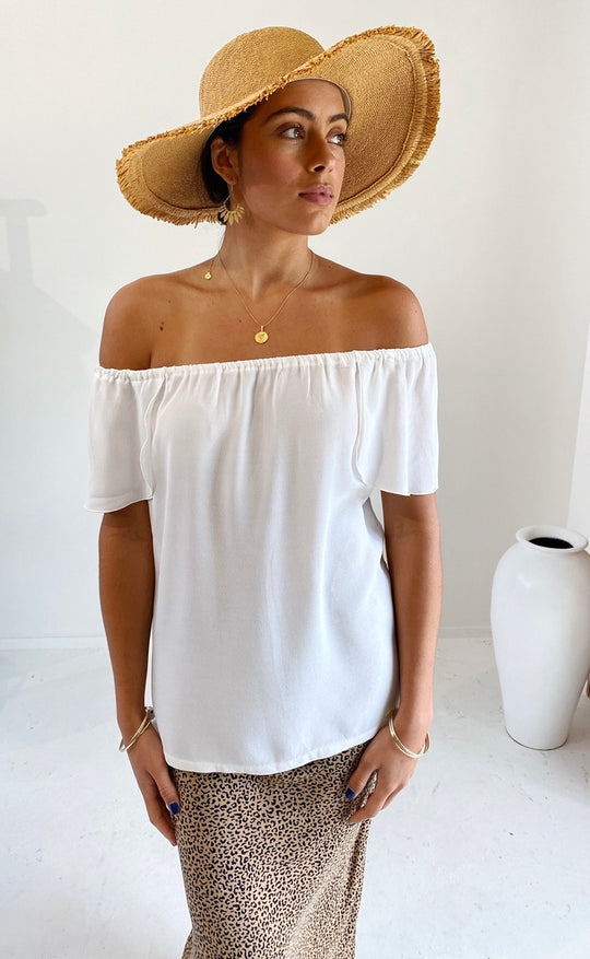 Elope Top Ivory Crepe
