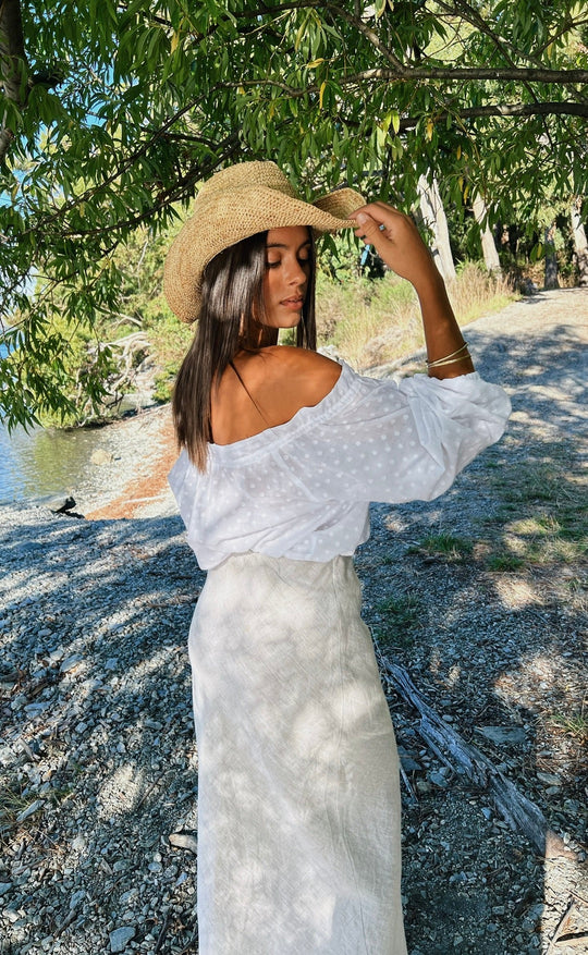 Bias Maxi Skirt Stone Hemp
