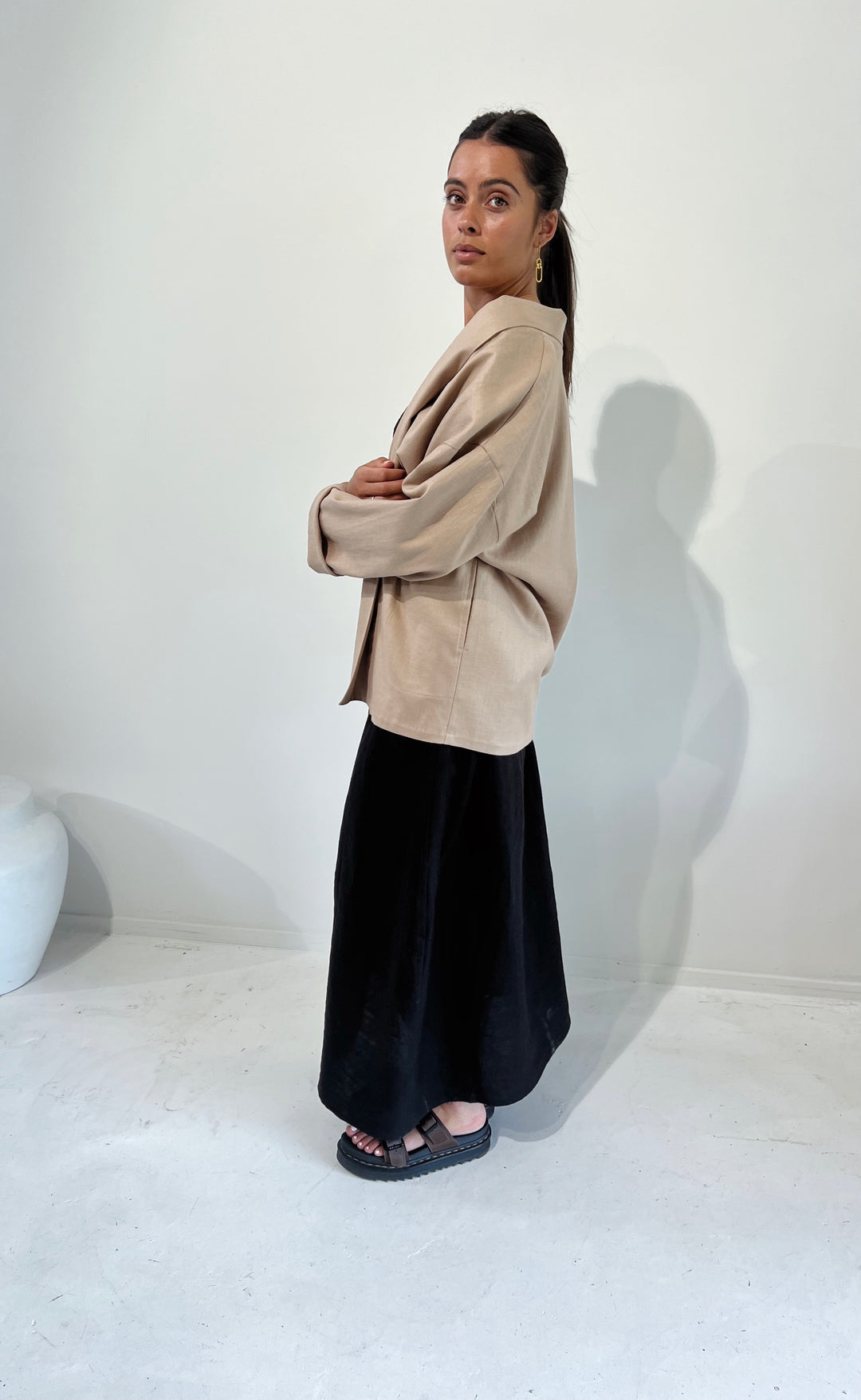 Obe Jacket Biscotti Linen