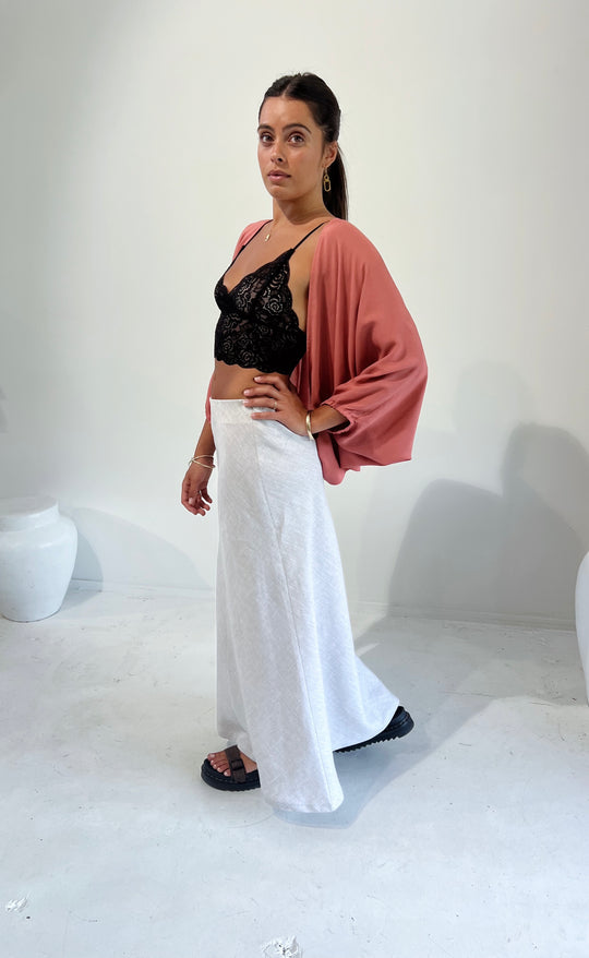Bias Maxi Skirt Stone Hemp