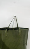 Handmade Leather Bag Oversized Olive - Studded
