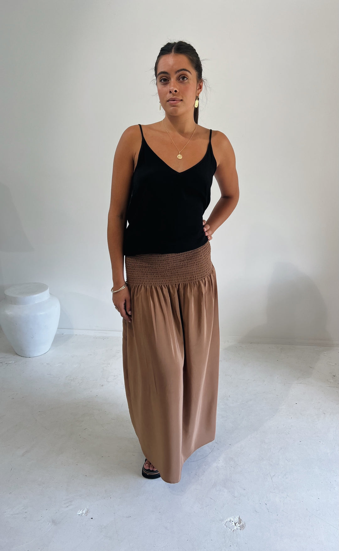 Vittori Top Black Crepe