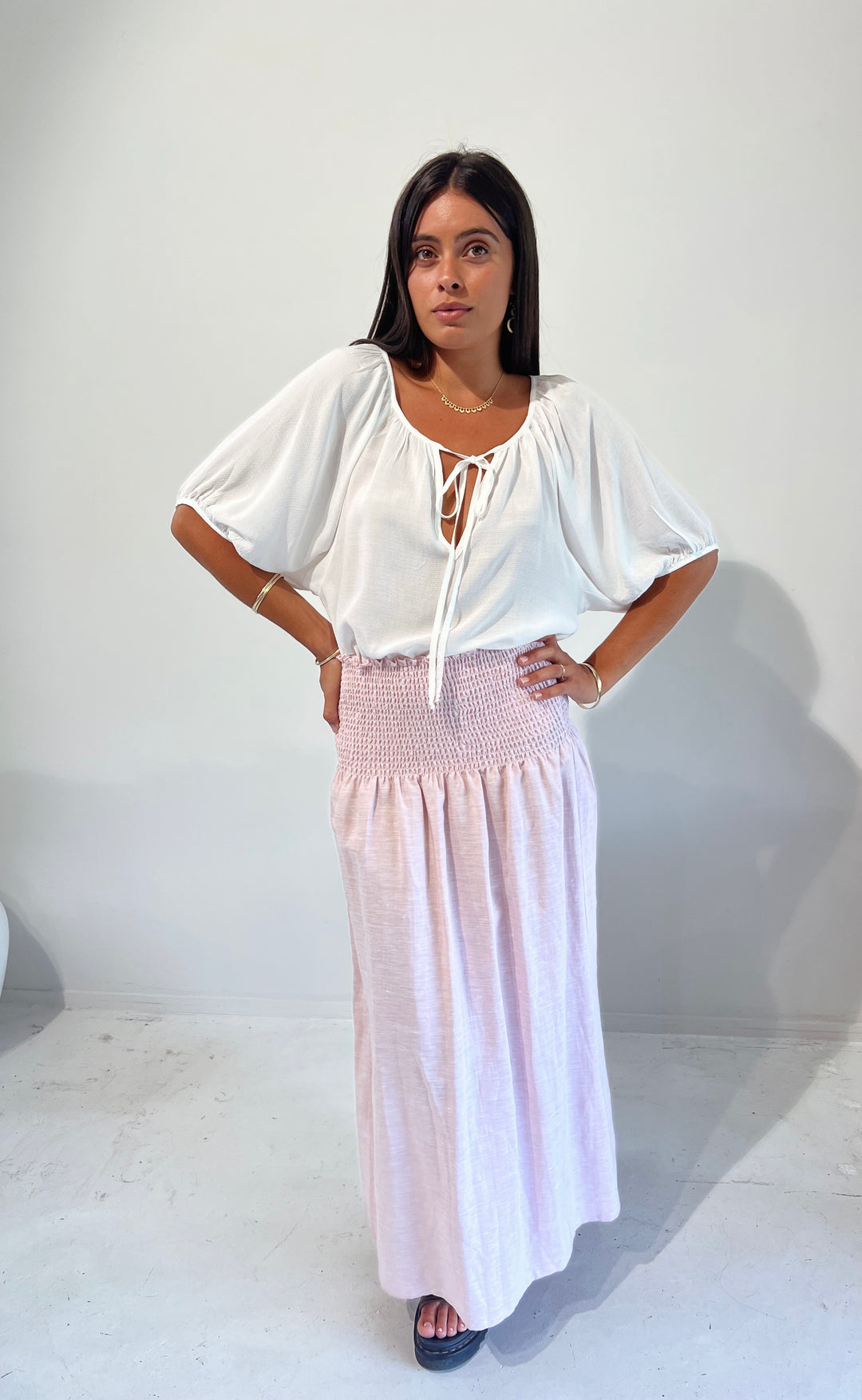 Temple Skirt Blush Hemp