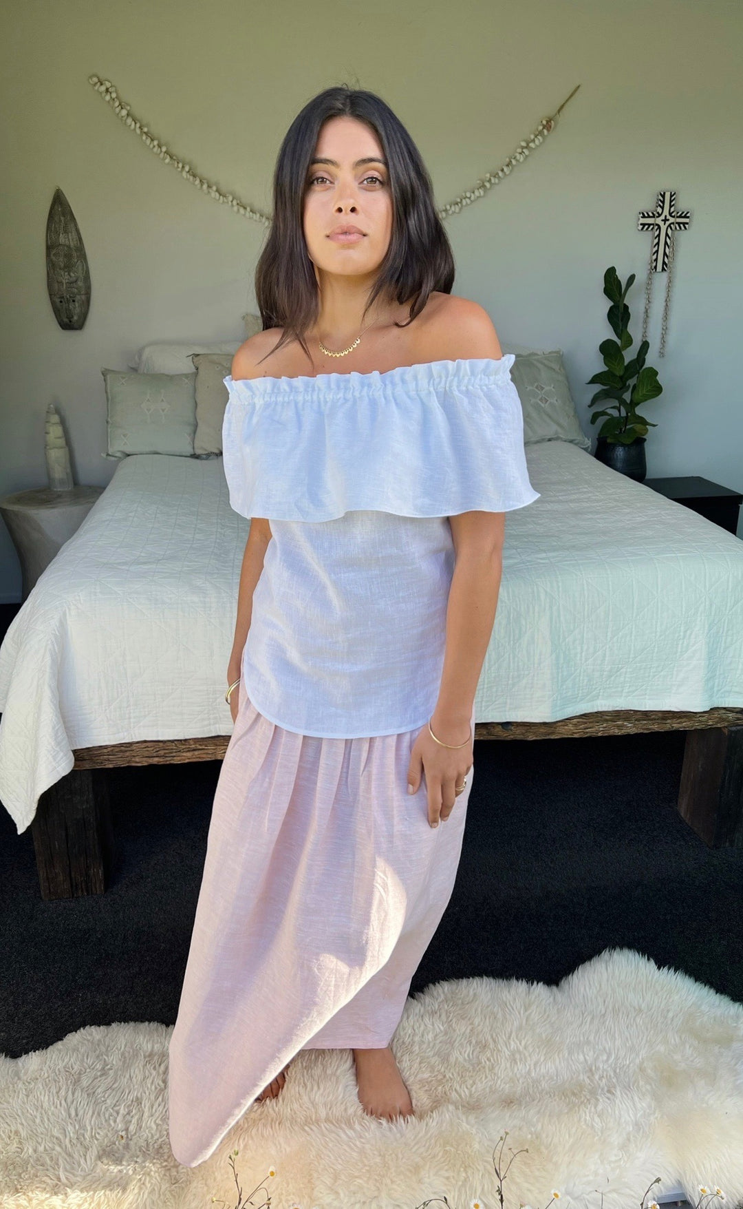 Temple Skirt Blush Hemp