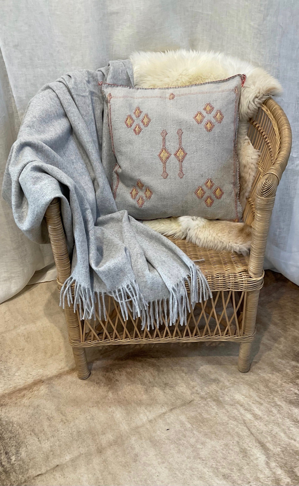 Alpaca MerinoThrow Fog