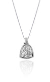 St Cecelia, Patroness of Music Necklace Silver 23"